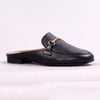 Froggie Karen Leather Flat Mule - Black-Froggie-Buy shoes online