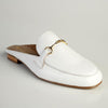 Froggie Karen Leather Flat Mule - White-Froggie-Buy shoes online