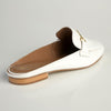 Froggie Karen Leather Flat Mule - White-Froggie-Buy shoes online