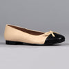 Froggie Karen Leather Pump - Cream / Black-Froggie-Buy shoes online