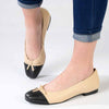 Froggie Karen Leather Pump - Cream / Black-Froggie-Buy shoes online