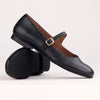 Froggie Karen Leather Pump with Buckle Strap - Black-Froggie-Buy shoes online