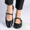 Froggie Karen Leather Pump with Buckle Strap - Black-Froggie-Buy shoes online