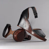 Froggie Merisa Leather Peep Toe Wedge - Black-Froggie-Buy shoes online