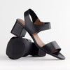 Froggie Pen Leather Block Heel - Black-Froggie-Buy shoes online