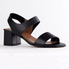 Froggie Pen Leather Block Heel - Black-Froggie-Buy shoes online