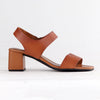 Froggie Pen Leather Block Heel - Cognac-Froggie-Buy shoes online