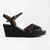 Froggie Raine Leather Wedge - Black