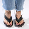 Froggie Rox Leather Comfort Thong Sandal - Black-Froggie-Buy shoes online