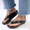 Froggie Rox Leather Comfort Thong Sandal - Black-Froggie-Buy shoes online