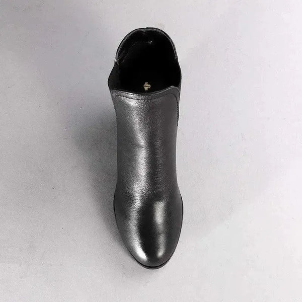 Froggie Sherrie Block Heel Gusset Ankle Boot - Black