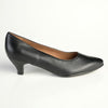 Froggie Spring Leather Penny Court Heel - Black-Froggie-Buy shoes online