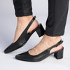 Froggie Spring Sling Back Heel - Black-Froggie-Buy shoes online