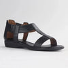 Froggie T-Bar Flat Sandal - 12886 - Black