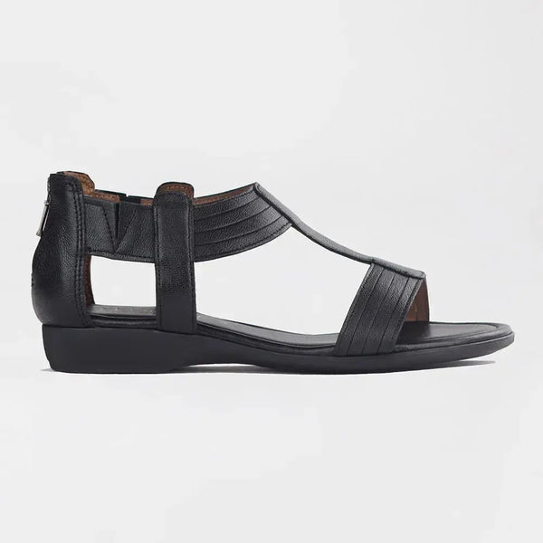 Froggie T-Bar Flat Sandal - 12886 - Black