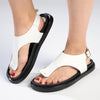 Froggie Tessa 2 Leather Comfort Sandals - White-Froggie-Buy shoes online