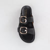 Froggie Tessa Leather Comfort Sandals - Black-Froggie-Buy shoes online