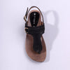 Froggie Tessa Leather Comfort Sandals - Black-Froggie-Buy shoes online