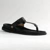 Froggie Tessa Slip On Thong Leather Sandals - Black