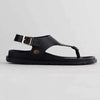 Froggie Tessa Thong With Backstrap Leather Sandal - Black