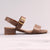 Froggie Toni Leather Block Heel Ankle Strap Sandal - Stone-Froggie-Buy shoes online