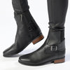 Froggie Tory Leather Block Heel Side Zip Ankle Boot - Black-Froggie-Buy shoes online