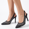Madison Quinn Closed Toe Slingback Diamond - Black