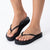 Soviet Platform Thong With Glitter Coating - Black