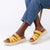 Alessio Interlaced Slide Sandals - Yellow