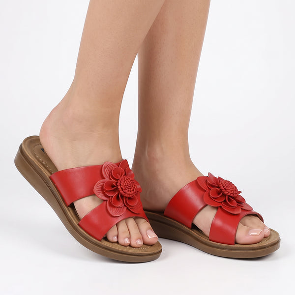 Pierre Cardin Flower Slip On - Red