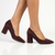 Madison Patricia Block Heel Court - Chocolate