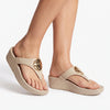 Fit Flop Lulu Toe Post with Metal Adornment - Hazy Taupe