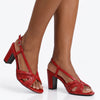 Pierre Cardin Peep Toe Heel - Red