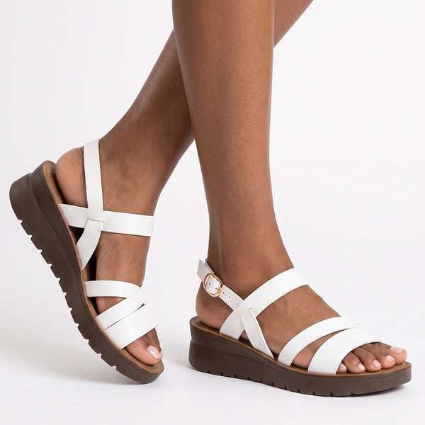 Pierre Cardin Low Wedge - White