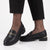 Pierre Cardin Metal Saddle Loafer - Black