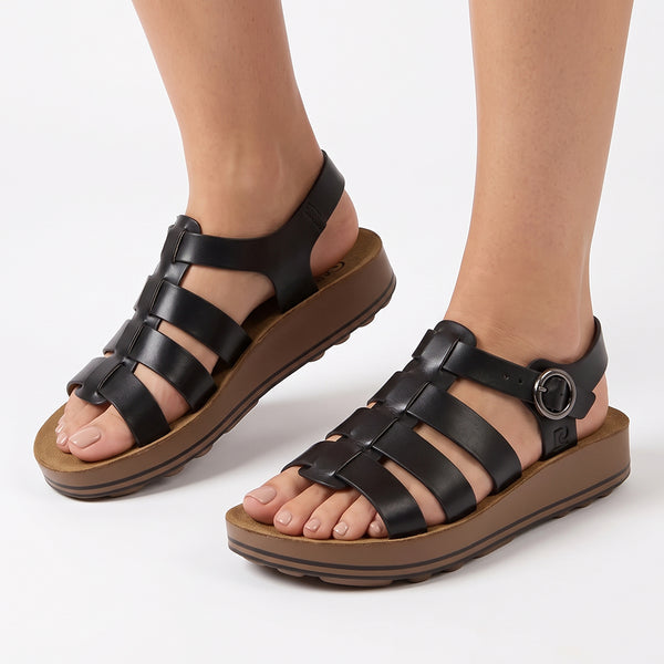 Pierre Cardin Gladiator Sandal  - Black