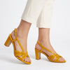 Pierre Cardin Peep Toe Heel - Mustard