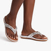 Fit Flop Gracie Jewel-Delux Metallic Sandals - Silver