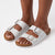 Julz Hudson Glide Leather Sandal - White