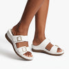 Pierre Cardin Twin Buckle Sandals - White