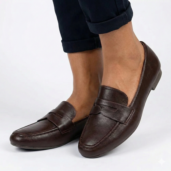 Madison Ozma Loafer With Saddle - Brown