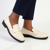 Madison Magnolia Loafer with Saddle - Off White