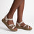 Pierre Cardin 2 Tone Sandal- Beige Multi