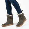 Tsonga Iholide Fur Collar Leather Boot - Funghi Velutto