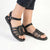 Alessio Strippy Sandal - Black Combo