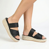 Madison Martha Espadrille Wedge - Black