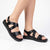 Madison Thong/Sling Sandal - Black