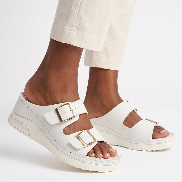 Pierre Cardin Twin Footbed Sandal  - White