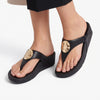 Fit Flop Lulu Toe Post with Metal Adornment - Black