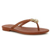 Grendha Aferto Pearl Thong Sandal - Brown